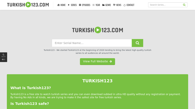 Turkish123 streaming platform showcasing Turkish TV shows