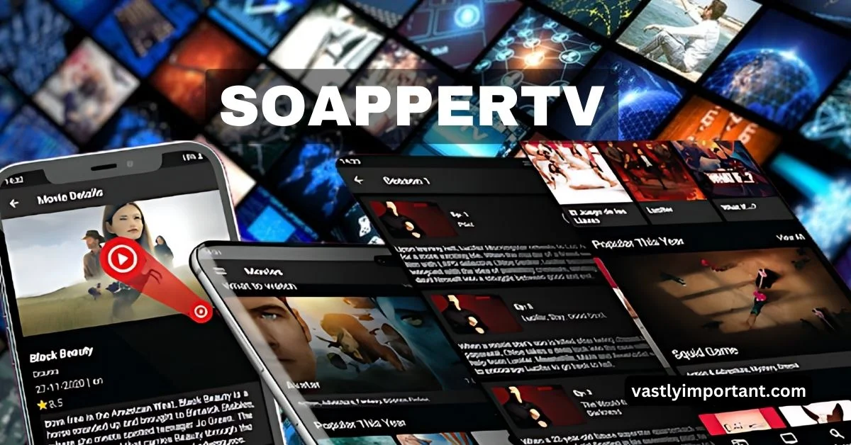 A dramatic scene from a soap opera showcasing emotional storytelling on SoapperTV.