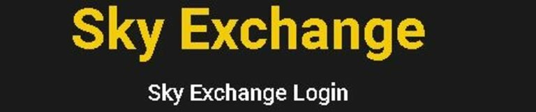 SkyExchange login page and sign-in steps.