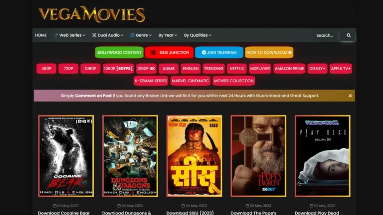Vegamovie online streaming and download platform with Bollywood and Hollywood movies.