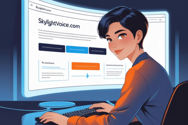 Screenshot of SkylightVoice.com user interface showcasing voice recognition features.