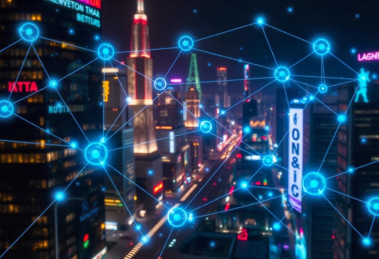 Corpenpelloz digital transformation concept with interconnected networks.