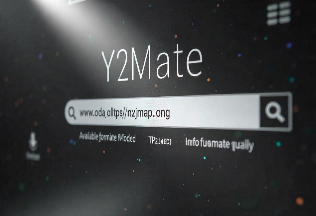 Y2Mate online video downloader interface with format options.