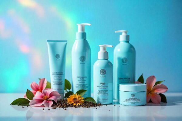 Khadi Organic skincare and haircare products with natural herbs and flowers.