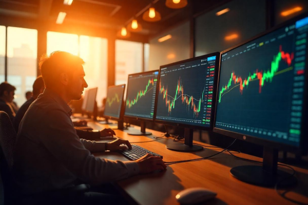 Trading dashboard showing crypto and ASX stock market data in real time.