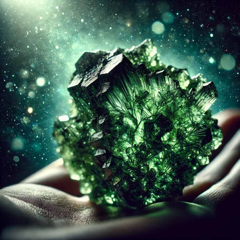 Discover the origins, properties, and transformative powers of moldavite, a rare green tektite formed from a meteorite impact millions of years ago